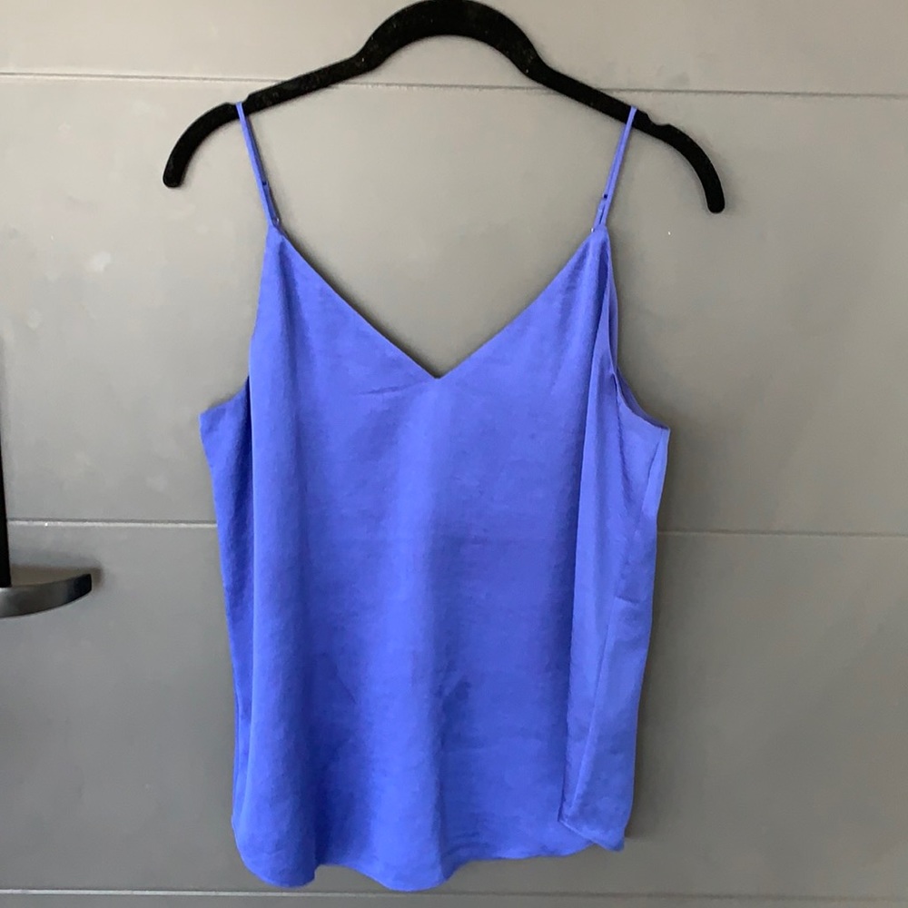 Blue silky camisole